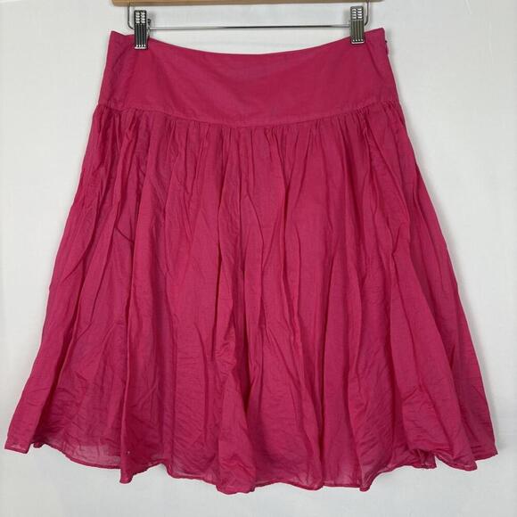 International Concepts Bright Pink Pleated 100% Cotton Skirt Size: 4 - Picture 4 of 5